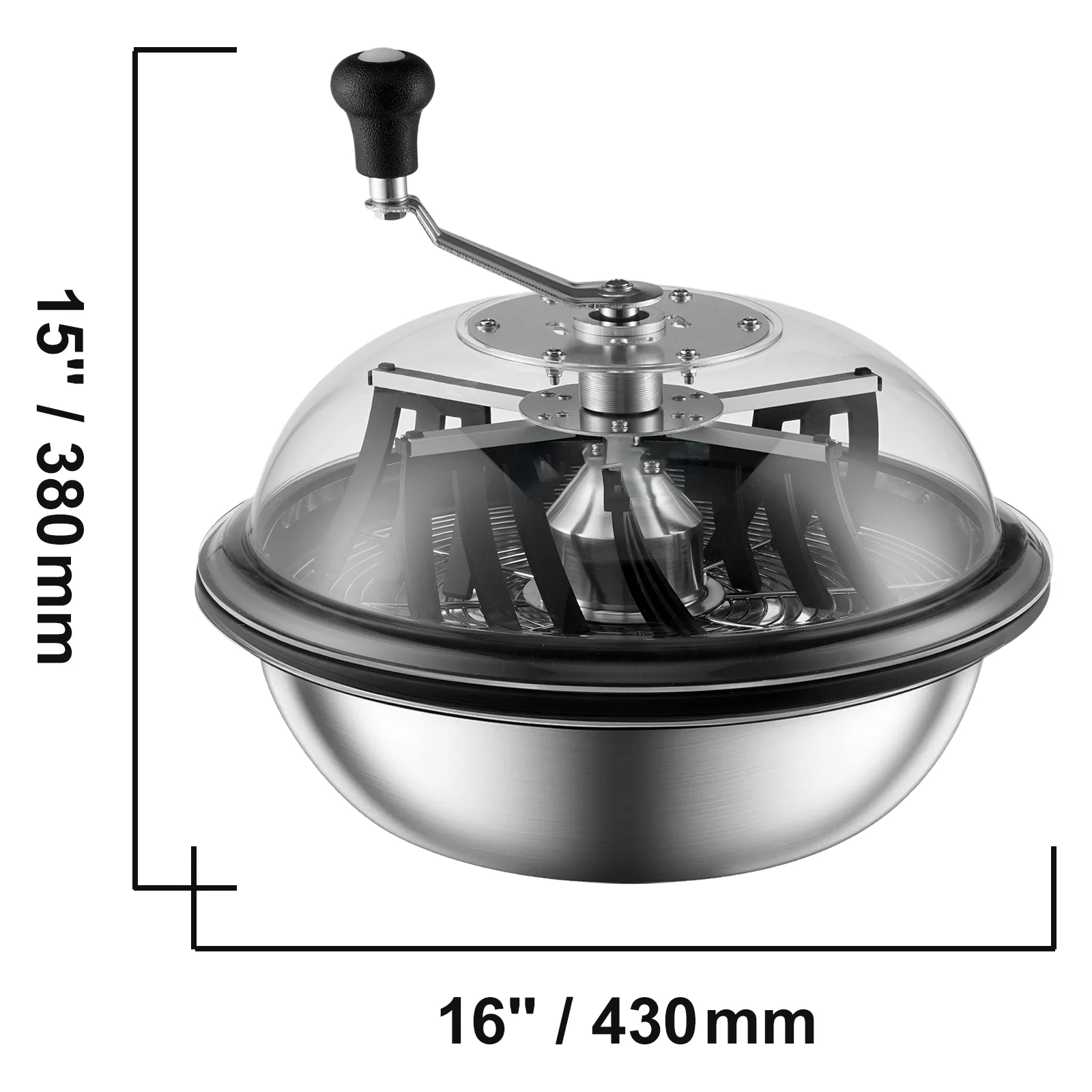SKYSHALO Leaf Bowl Trimmer 16'' Manual Bud Trimmer with Stainless-Steel Blades