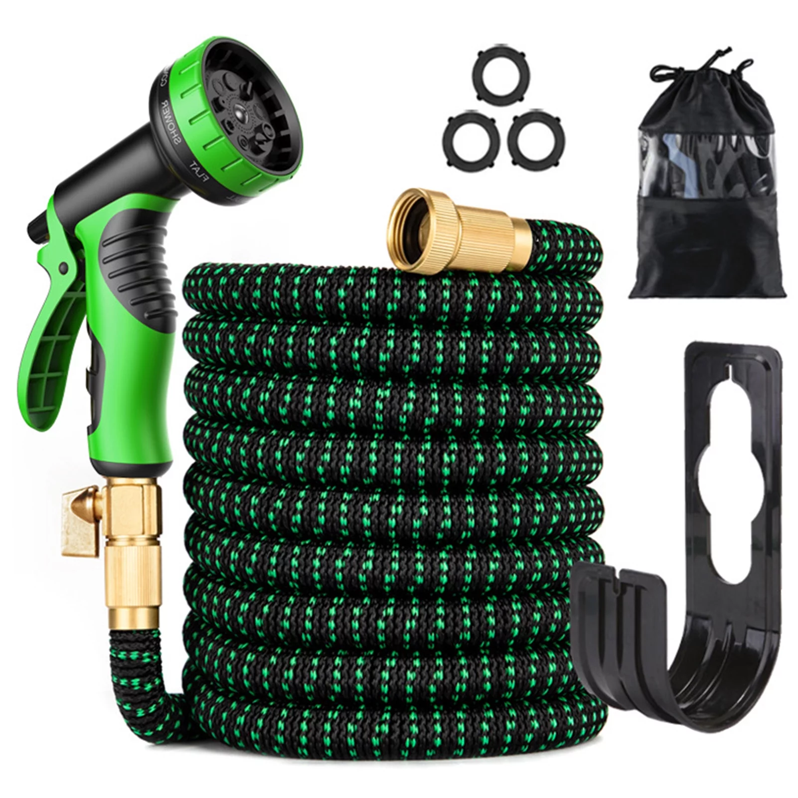 Expandable Hose,With 3/4 Inch Siuke 9 Function Nozzle Function Nozzle Water 100ft With 9 3/4 Inch And Water With 3/4 With 9 Function Inch And Core Nozzle Water With Havou