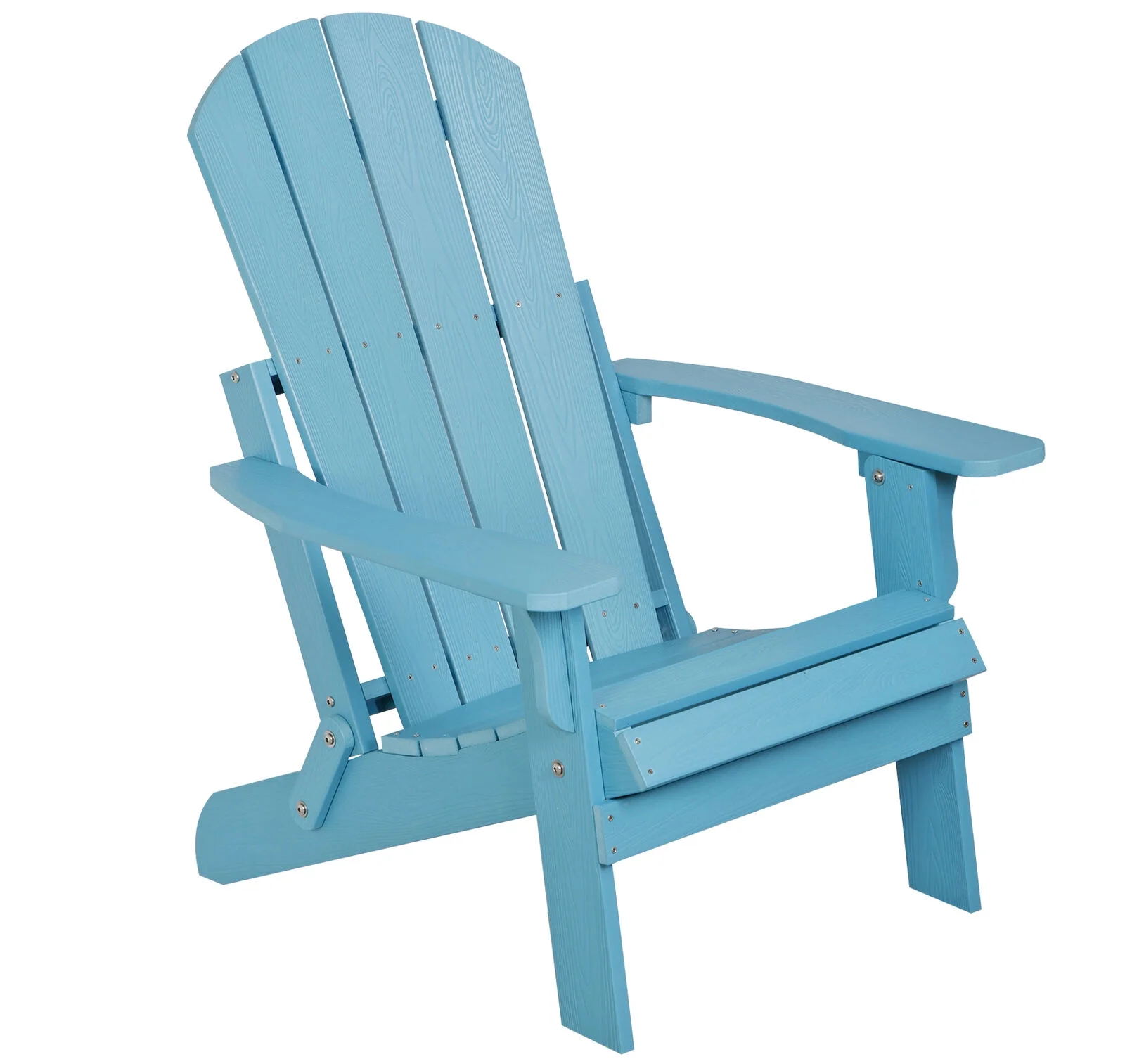 Folding Adirondack Chair Poly Patio Chair Fire Pit Chair Weather Resistant Blue