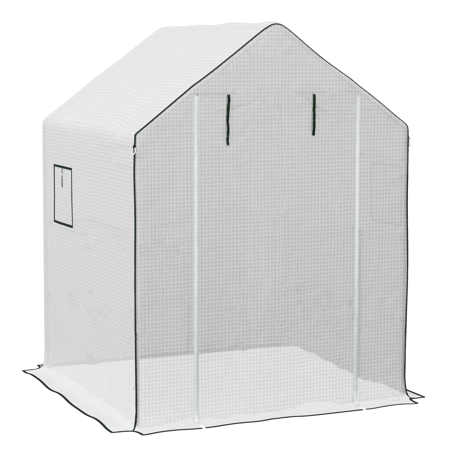 CGFHYP 1 Piece Walk-in Greenhouse Replacement Cover for 01-0472 w/ Roll-up Door and Mesh Windows  55”x56.25”x74.75” Reinforced Anti-Tear PE Hot House Cover (Frame Not Included)