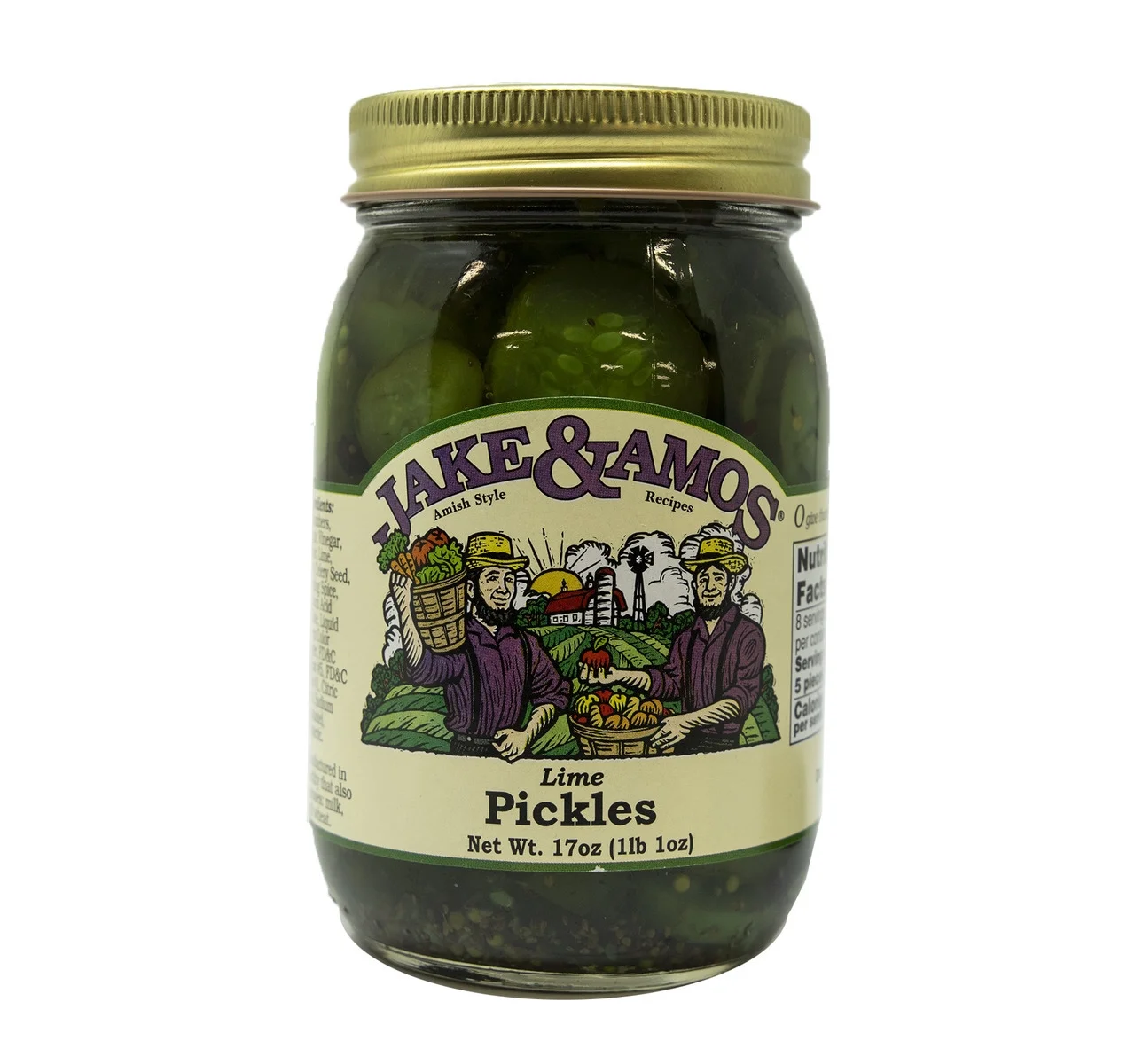 Jake & Amos Lime Pickles, 2-Pack 17 oz. Pickles