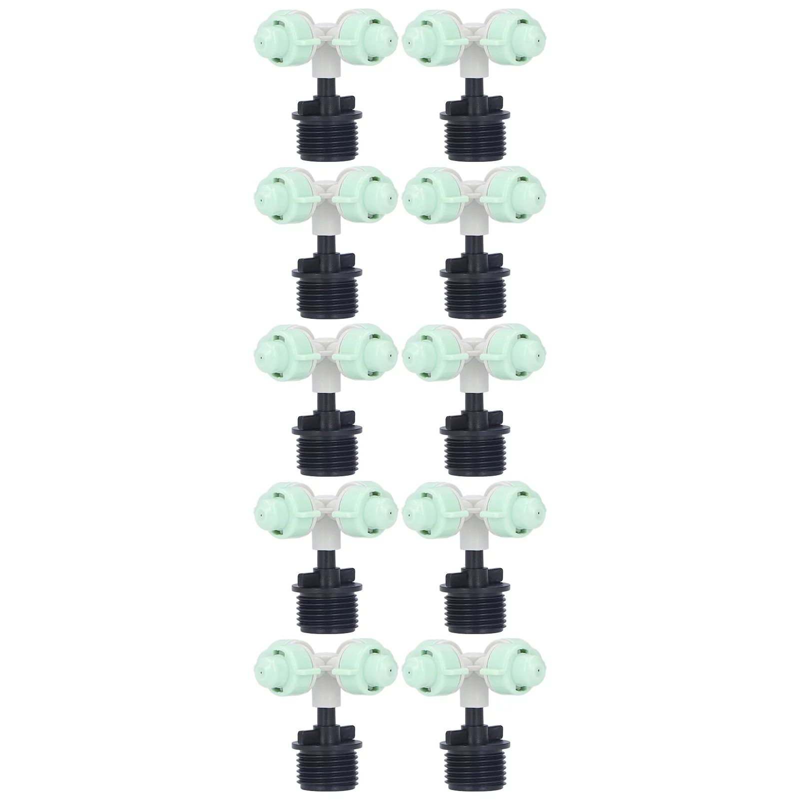 Jadeshay Sprinkler Nozzle 10 Set Cross Atomizing Micro Sprinkler Garden Drip Irrigation Head Cooling Spray Nozzle G1/2