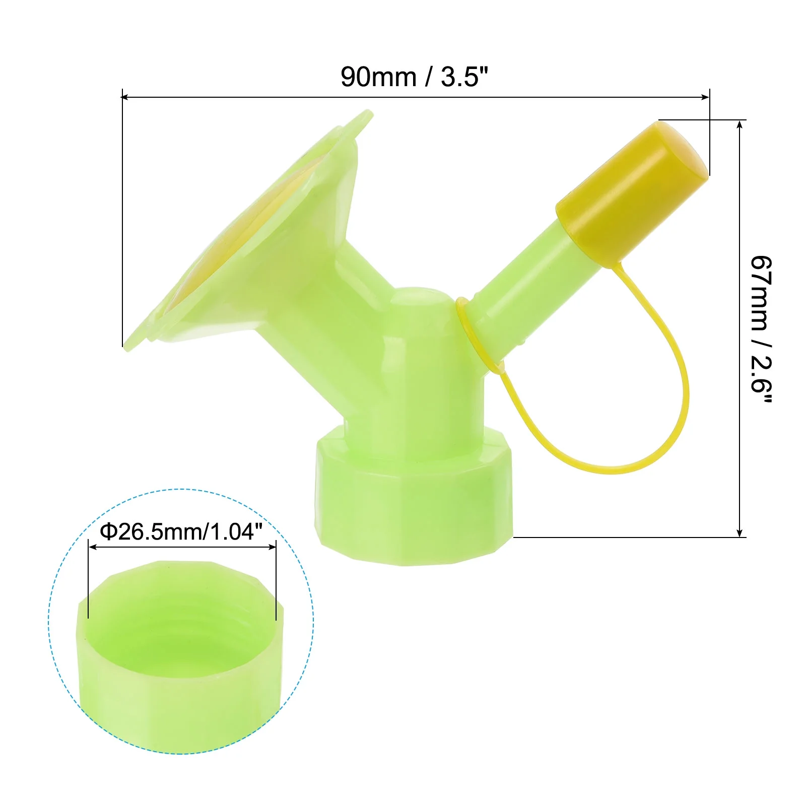 Uxcell Bottle Cap Sprinkler Dual Head Bonsai Watering Can Sprinkler Head Green 4Pcs