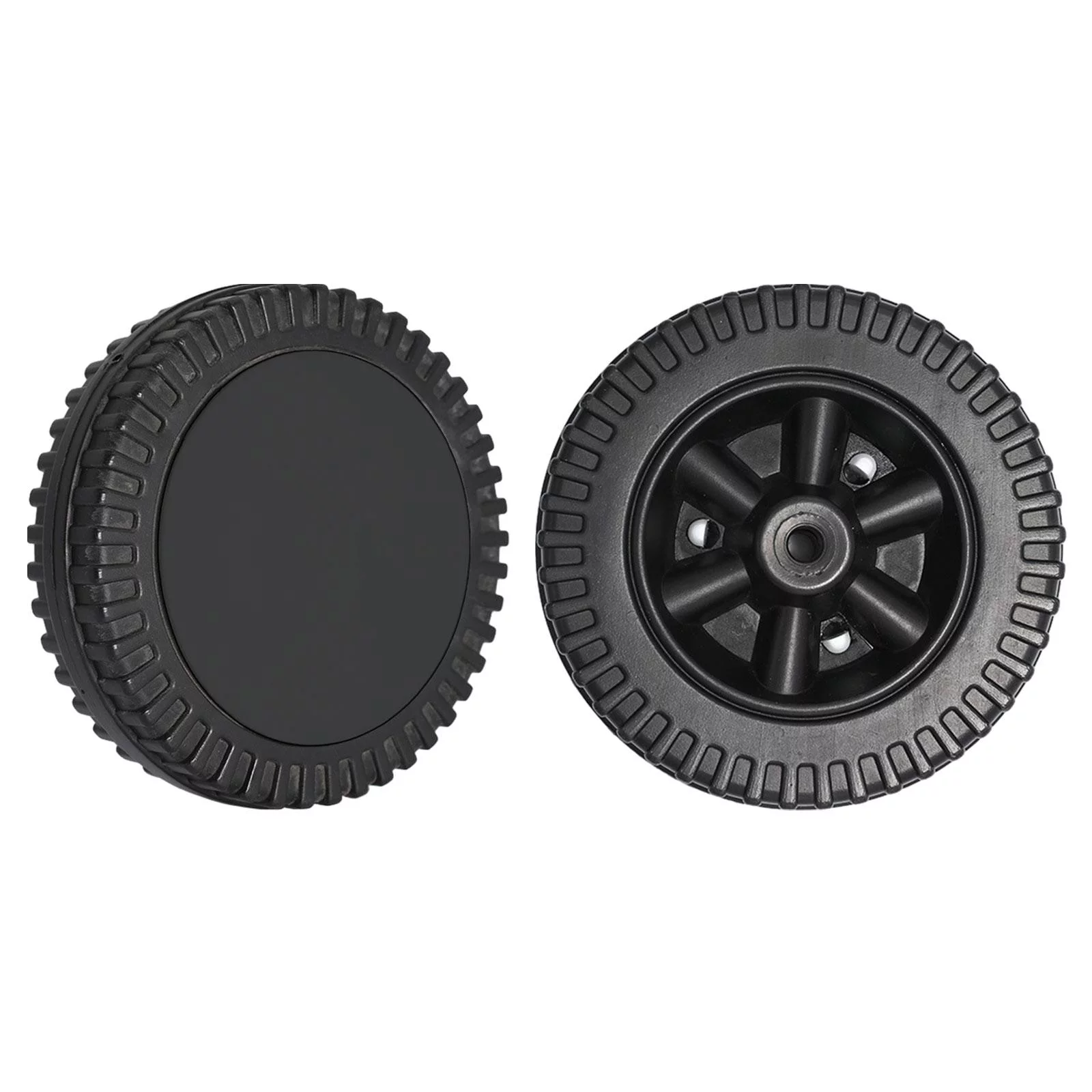 2Pcs Grill Wheel Durable Replacement 6 inch for Most Garden Accessory Style C