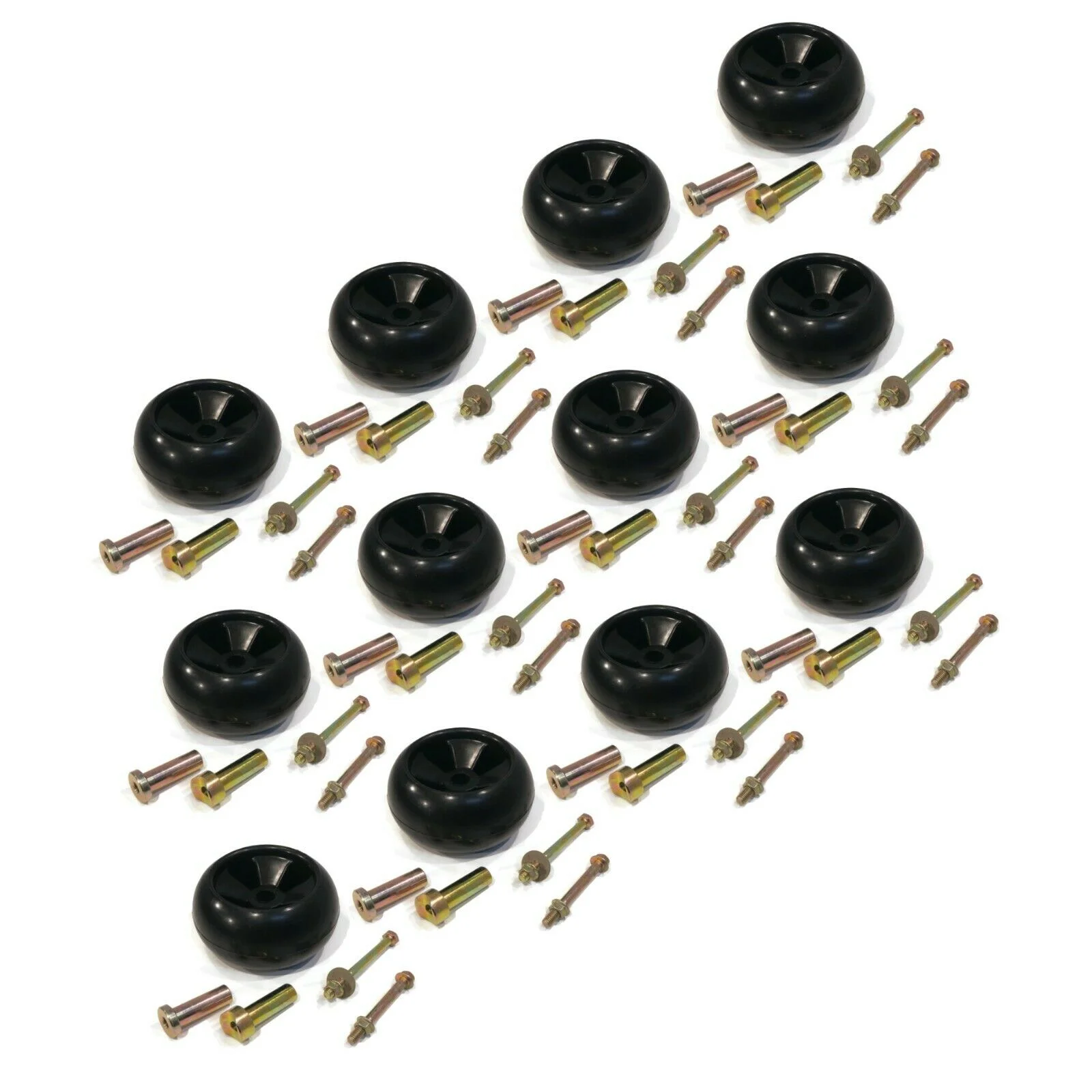 The ROP Shop | (12) Deck Wheel / Roller Kits John Deere AM116299 AM133602 Anti Scalp Mower