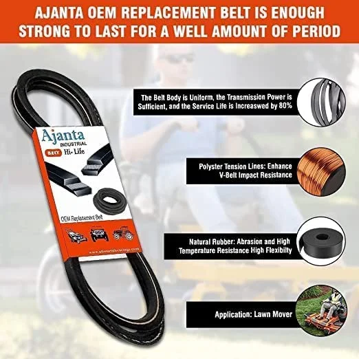 AJANTA INDUSTRIAL Compatible with Husqvarna Snowblower OEM Replacement Belt 532413592 1/2X35-3/4