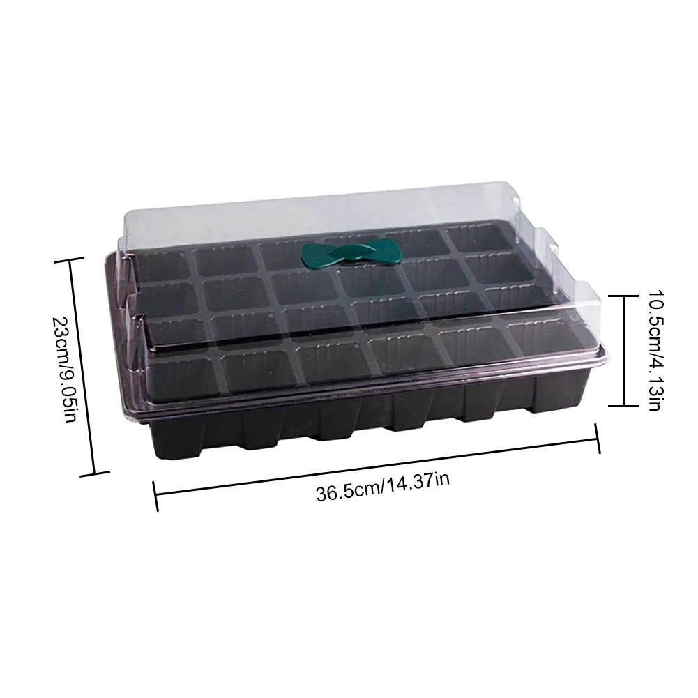 Planting Seed Tray Kit 3 Pack 24 Cells Seedling Nursery Tray Plastic Flower Garden Nursery Pot Planting Seed Tray Kit With Lid Garden Grow Box