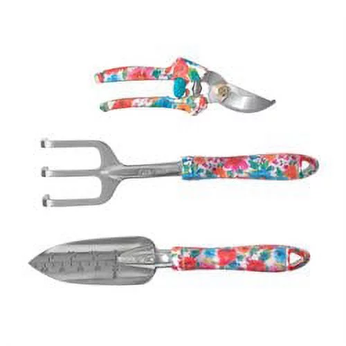 The Pioneer Women Gardening Tool & Accessory Set, 3 Pieces, Multicolor