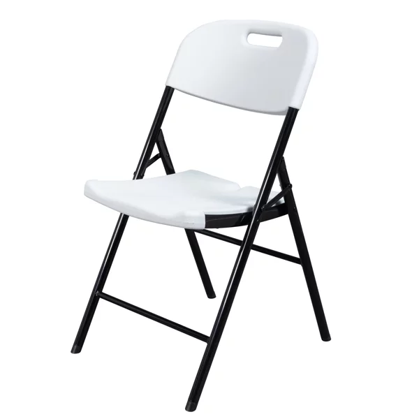 Fithood 4pcs 47*54*84cm Garden Plastic Folding Chair White