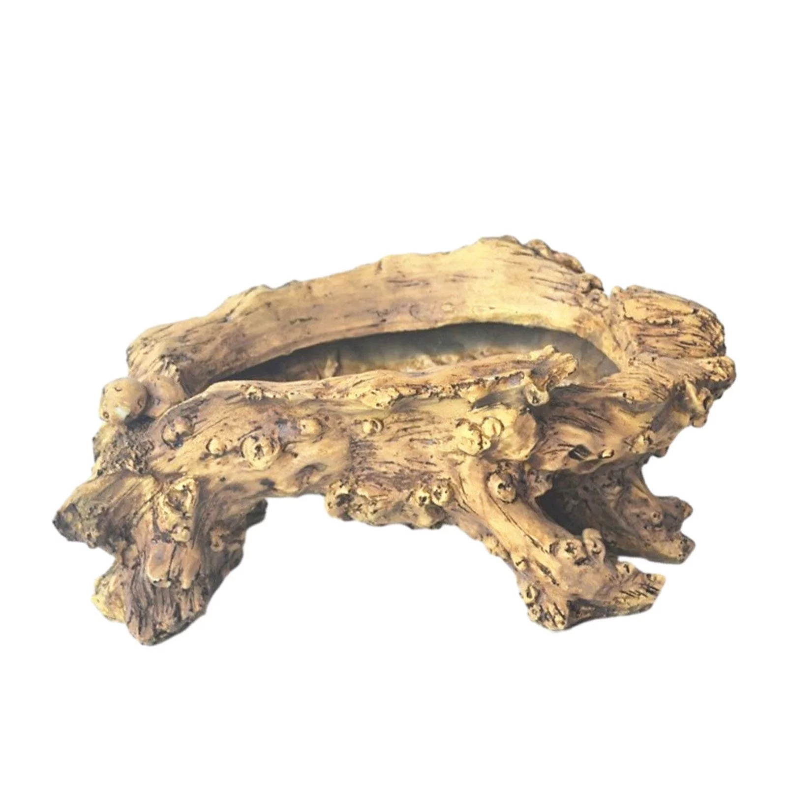 Artificial Driftwood Planter Resin Flower Pot Creative Retro Bonsai Decoration Driftwood Style Flower Pot for Home ,