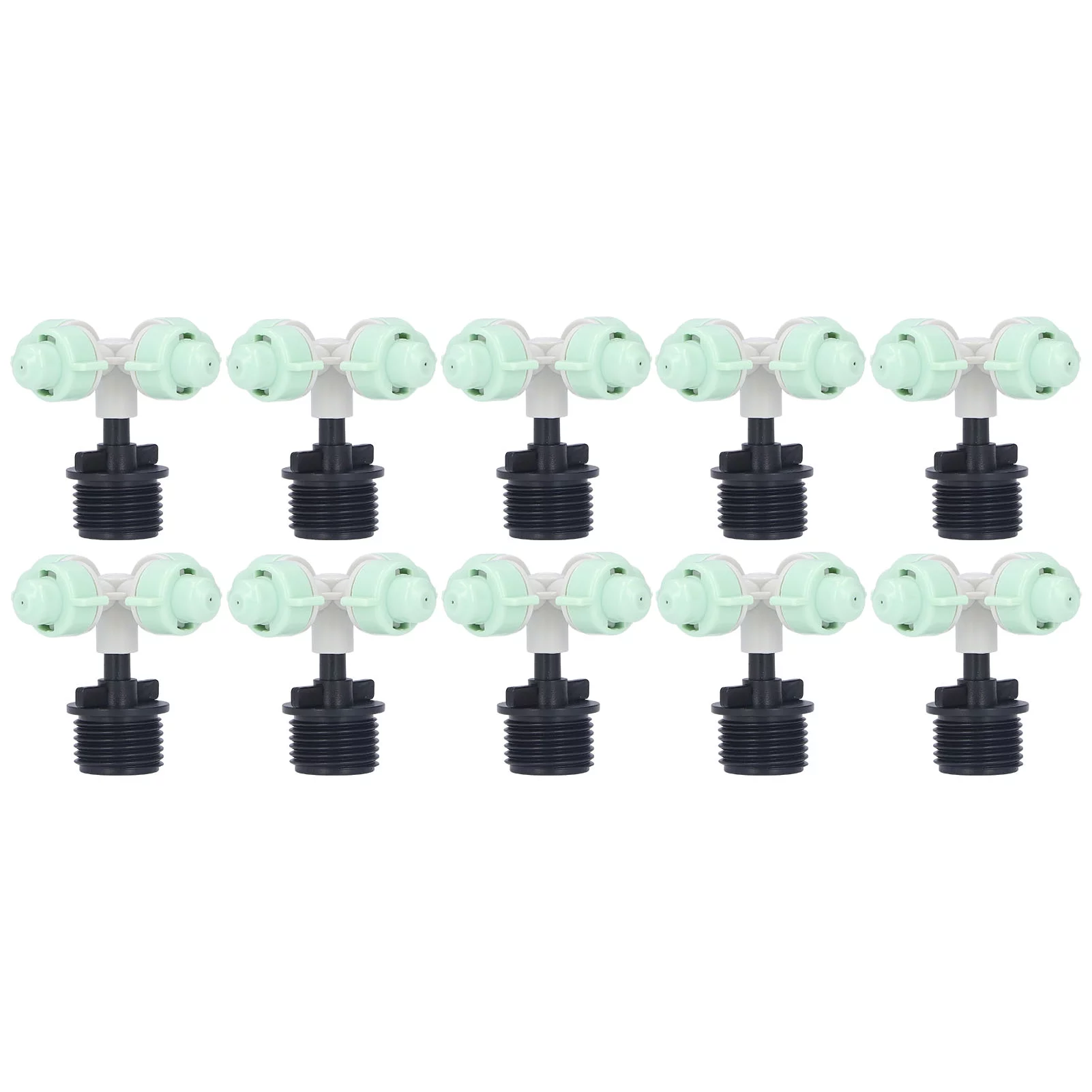 Jadeshay Sprinkler Nozzle 10 Set Cross Atomizing Micro Sprinkler Garden Drip Irrigation Head Cooling Spray Nozzle G1/2