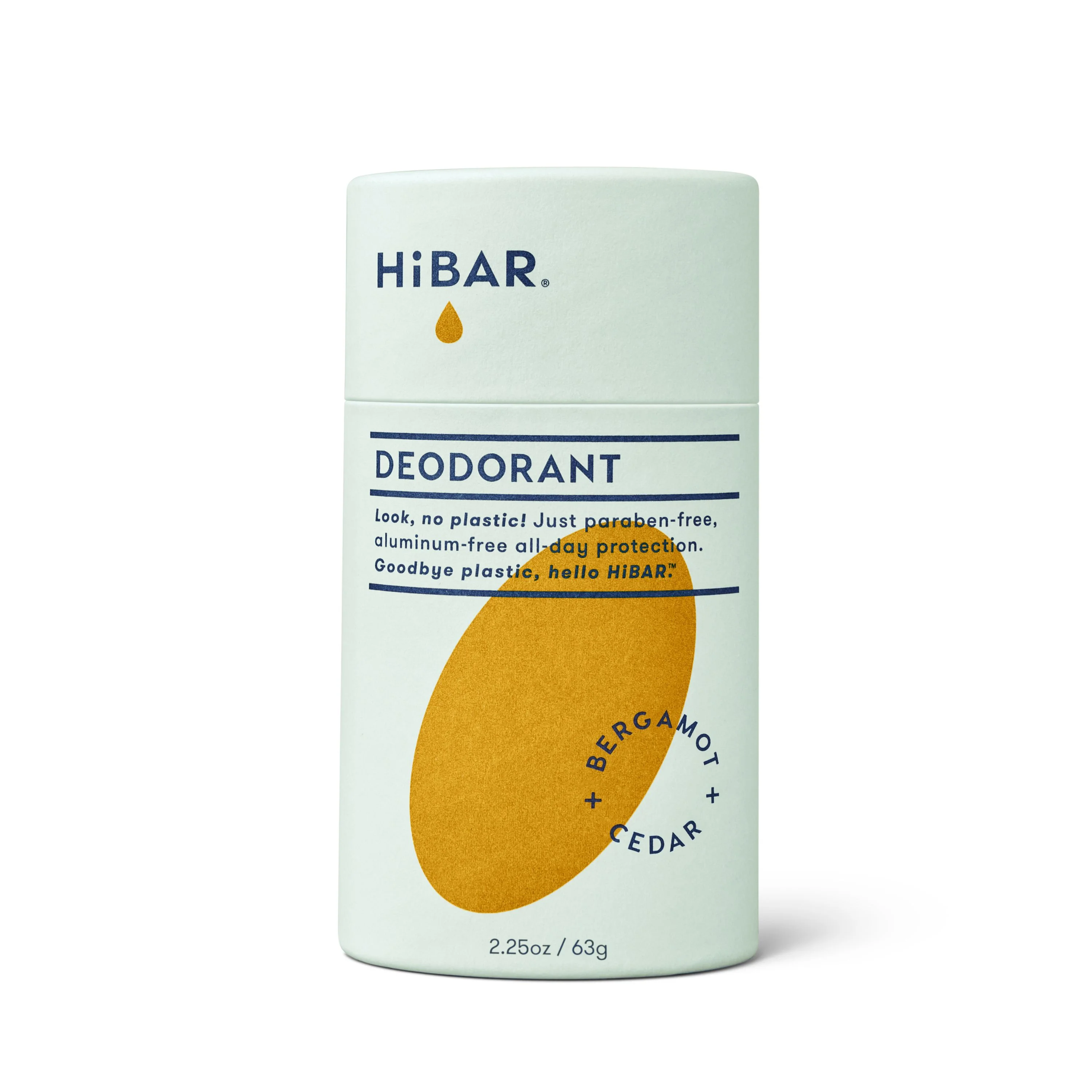 HiBAR Bergamot Cedar Deodorant, 2.25 OZ pack of 1
