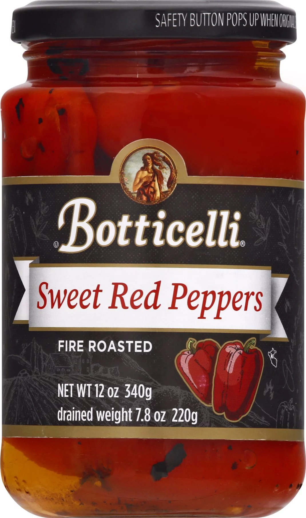 Botticelli Fire Roasted Sweet Red Peppers, 12 oz, 8 Servings