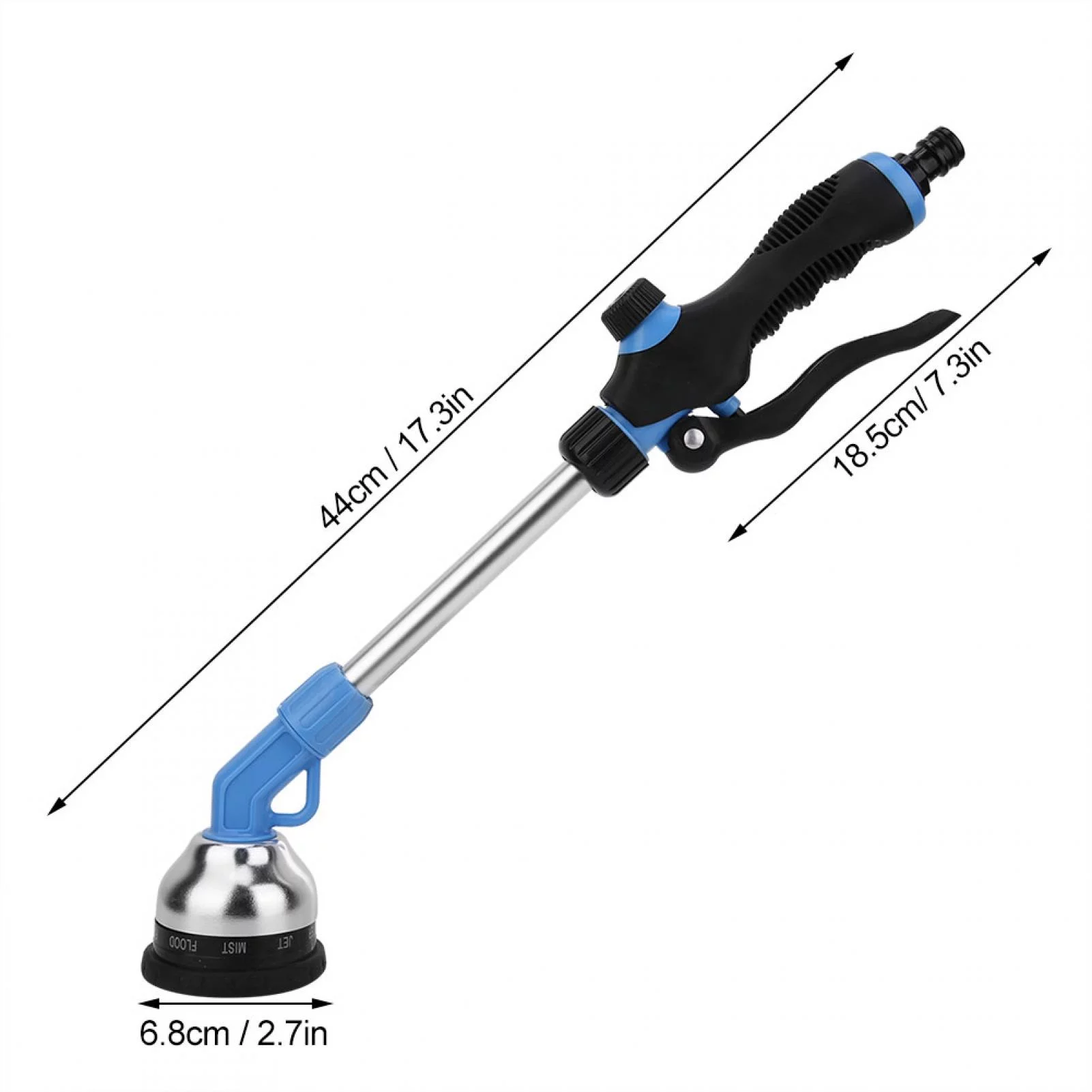 Garden Hose Nozzle, Watering Wand Alloy Steel Garden Multifunction Watering Irrigation Sprayer with 9 Nozzles