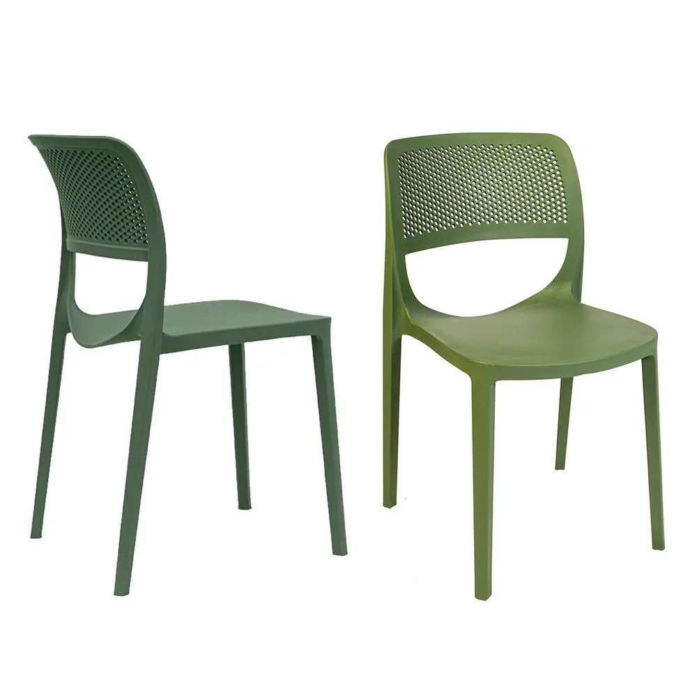 Rainbow Outdoor Mila Set of 4 Stackable Side Chair-Green