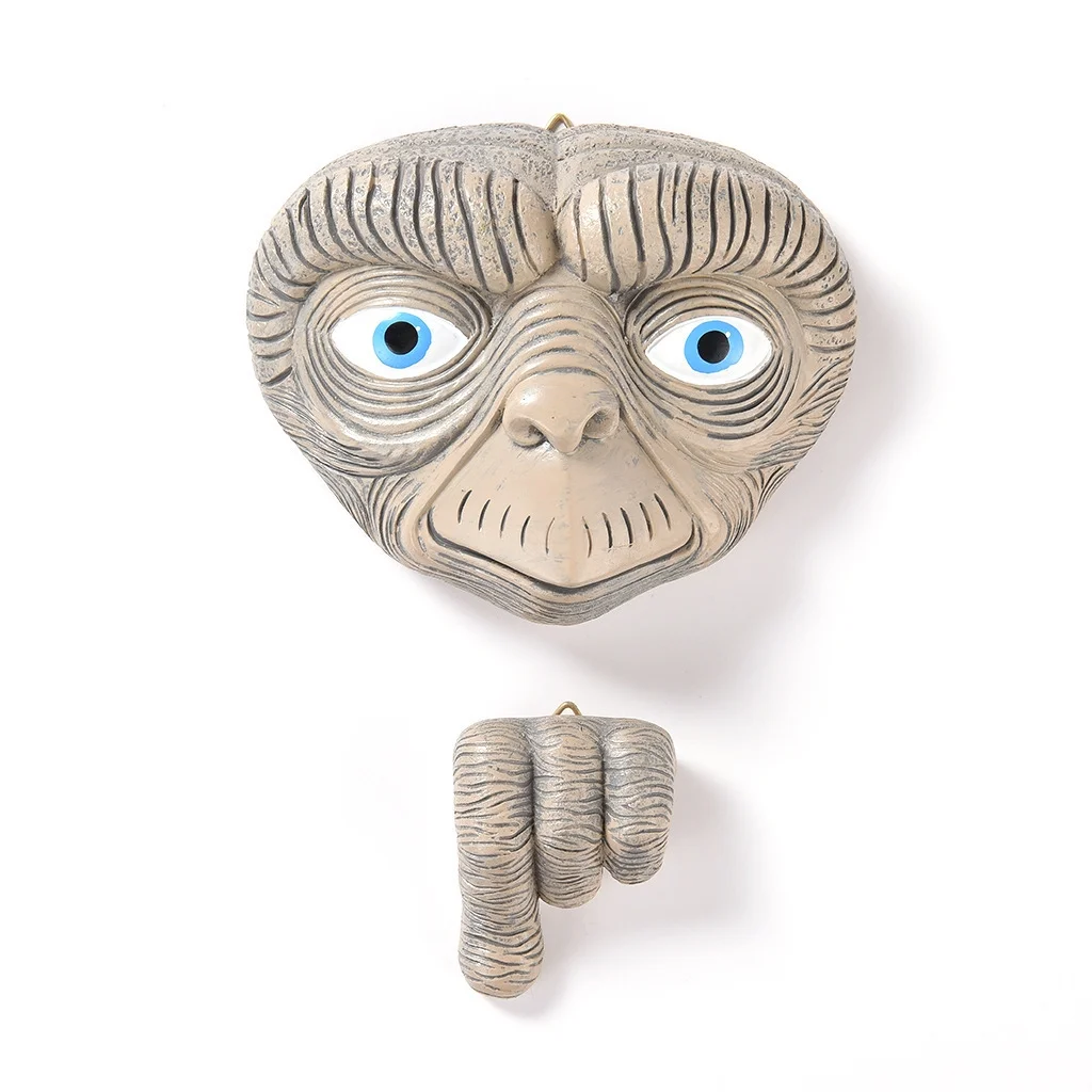 BILLCOS Alien E.T Garden Statue, 4.72 inches Resin Craft Decor for Patio, Outdoor Fence, Yard Tree or Lawn