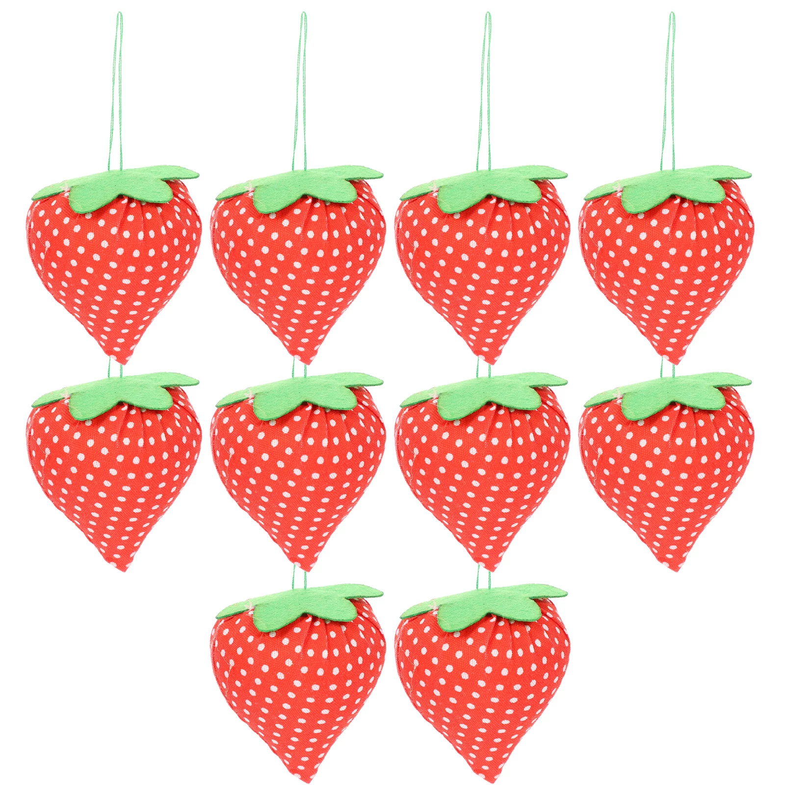 Hemoton 10pcs Strawberry Pin Cushion Needle Cushions Sewing Needle Holder Sewing Tool