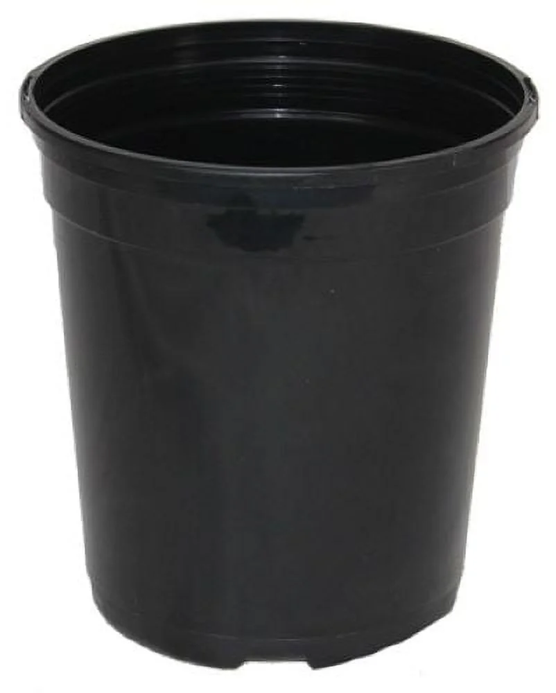 HC Companies NER005G0G18 #5 3.76 Gallon Black Plastic Nursery Grower Planter Pots - Quantity of 30