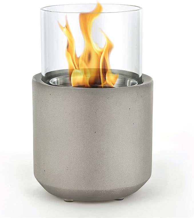 Open Box Home Zone Living Concrete Portable Tabletop Round 4.7