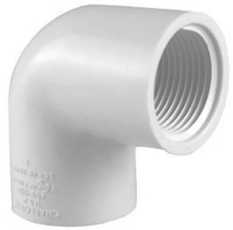 Charlotte Pipe Schedule 40 1/2 in. FPT x 1/2 in. Dia. FPT PVC Elbow (Pack of 25)