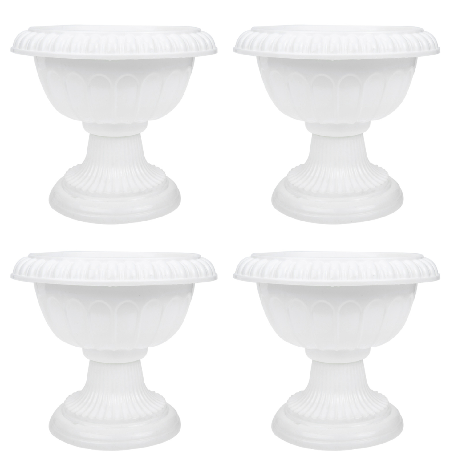 European Style Plastic Flowerpot Wedding Decor Urn Planter Set of 4 Beautiful Pcs
