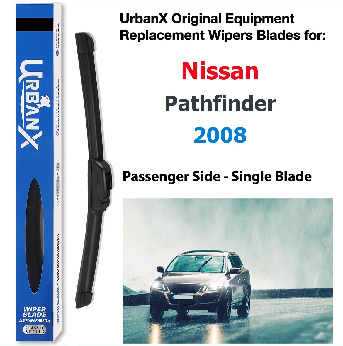 UrbanX 2-IN-1 All Seasons Water Repellency Original Equipment Replacement Wiper Blades For 2008 Nissan Pathfinder 18