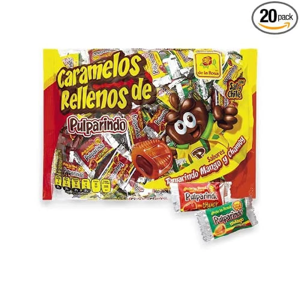 De La Rosa Pulparindo Tamarind Filled Hard Candy 12 oz