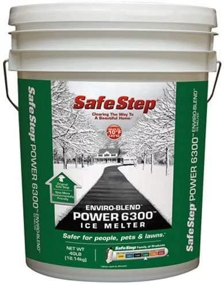 North American Salt 4 Set - Brand Model 56840 Power 6300 Enviro-Blend Ice Melter, Size 40-Pound, Does not Leave powdery Residue, Ready to use