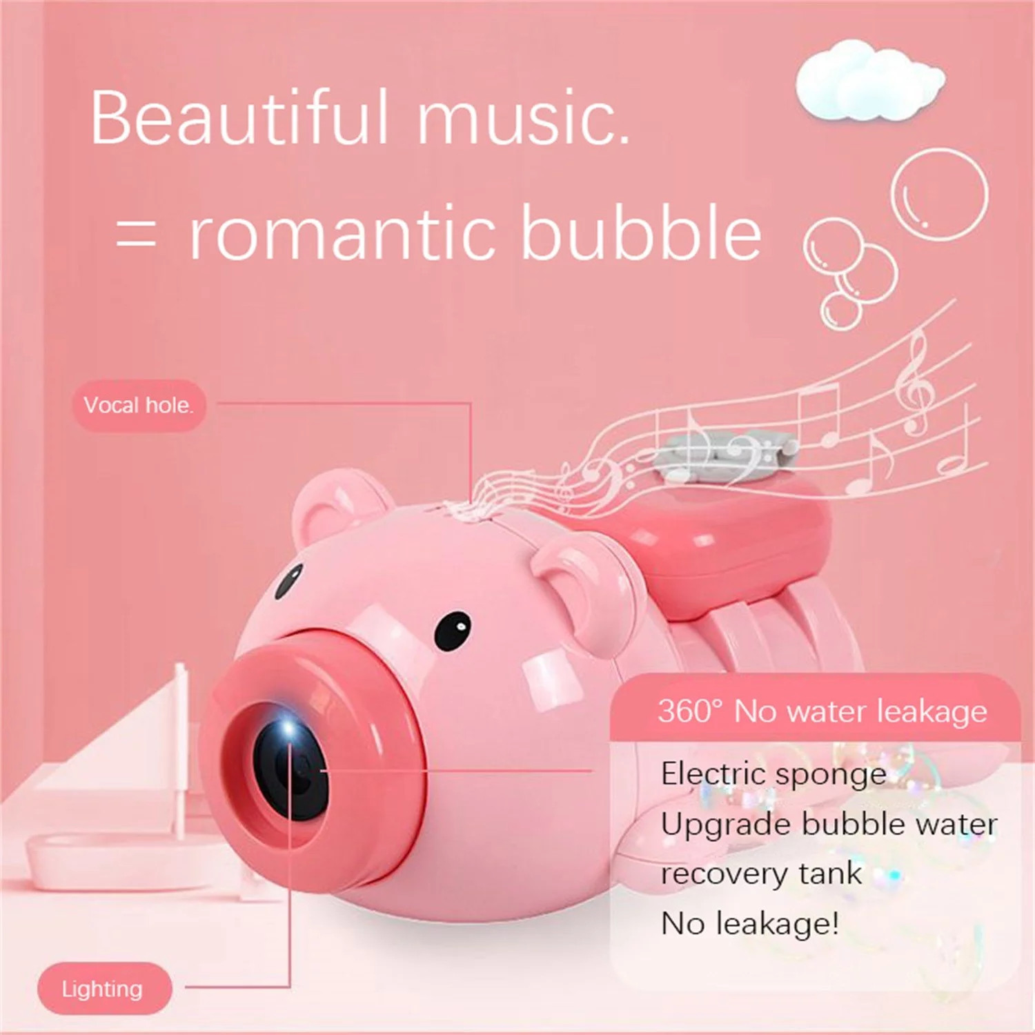 AaSFJEG toys Meowscles Automatic Luminous Music Wristband Bubble Blo Machine 600 Bubbles/Min 10Ml