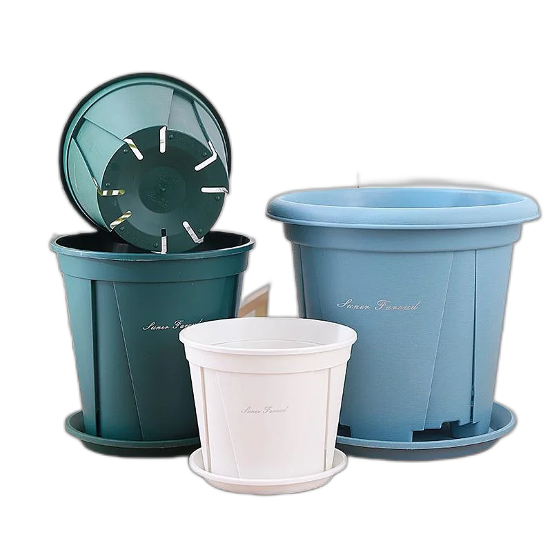 Domestic Qingshan Basin Control Root Flower Basin Moon Iron Line Lotus Green Dill Thick Gallon Flower Pot Plastic Flower Pot