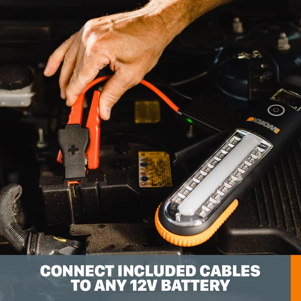 Worx WX852L Multi-Function Portable Car Jump Starter with USB Charging