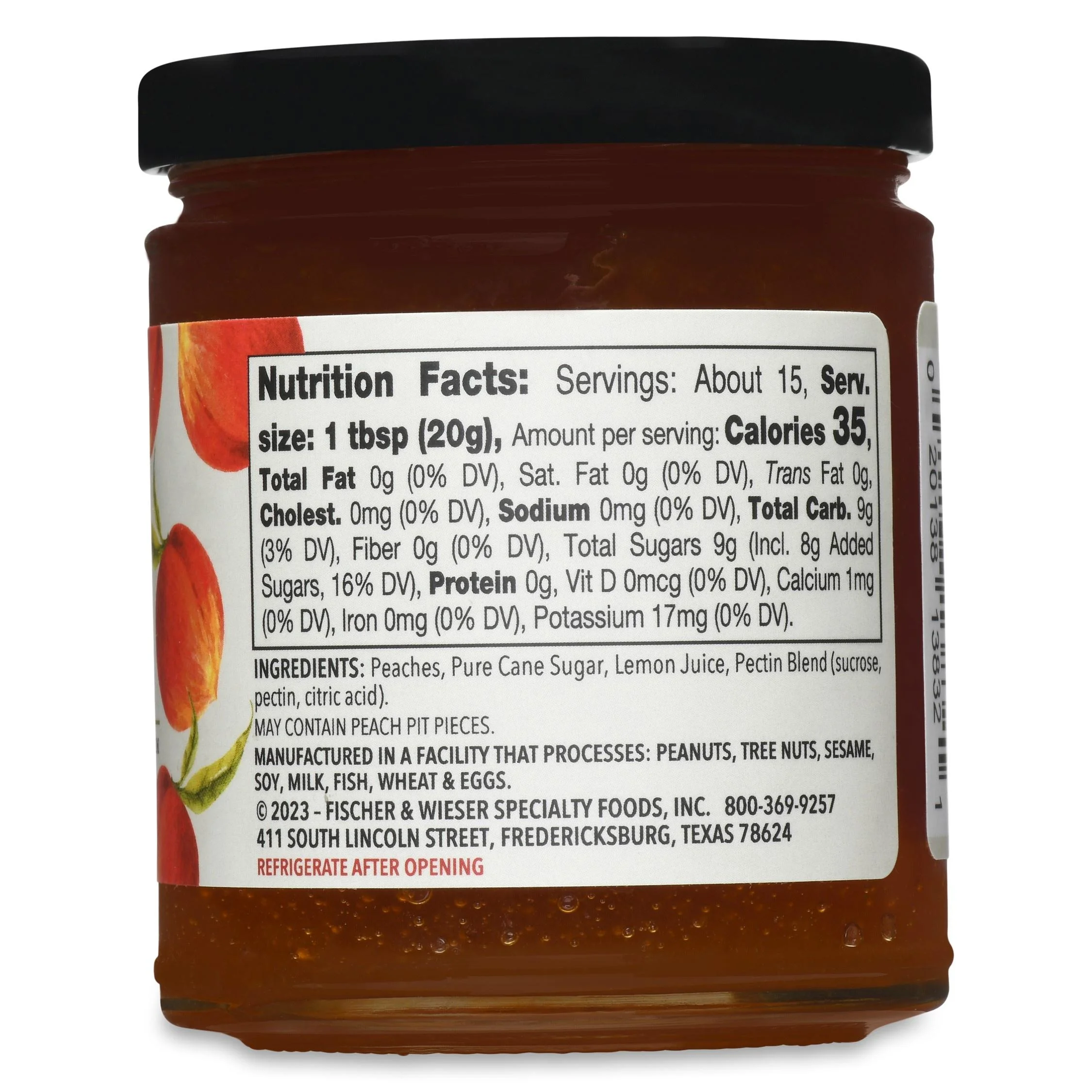 Fischer & Wieser Fredericksburg Peach Jam, 10.9 oz