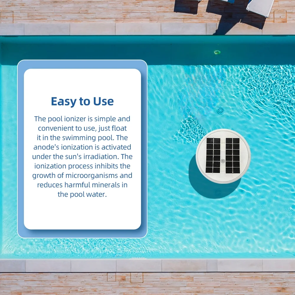Pool Ionizer,Solar Pool No Harm To Copper Water Ionizer Water Ionizer 85% With 3 Brush Human With 3 Pool Copper Water Above Pool Copper Harm To Human To Human With Ionizer 85% Less