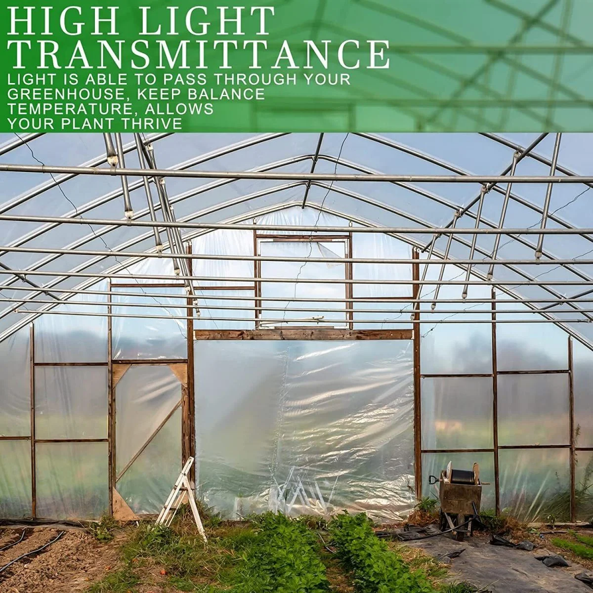 WSYW 6 Mil Clear Greenhouse Poly Film Plastic Sheeting 13-30ft Width x Various Length Control