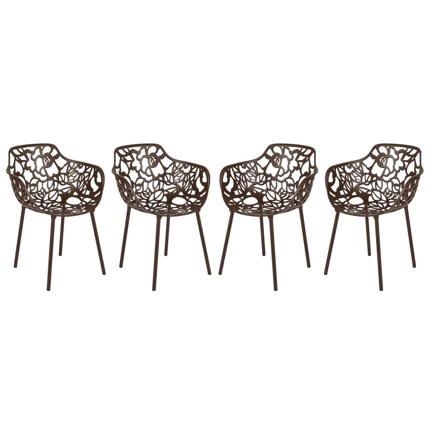 Maykoosh  Retro Renaissance Modern Aluminum Chair, Set of 4