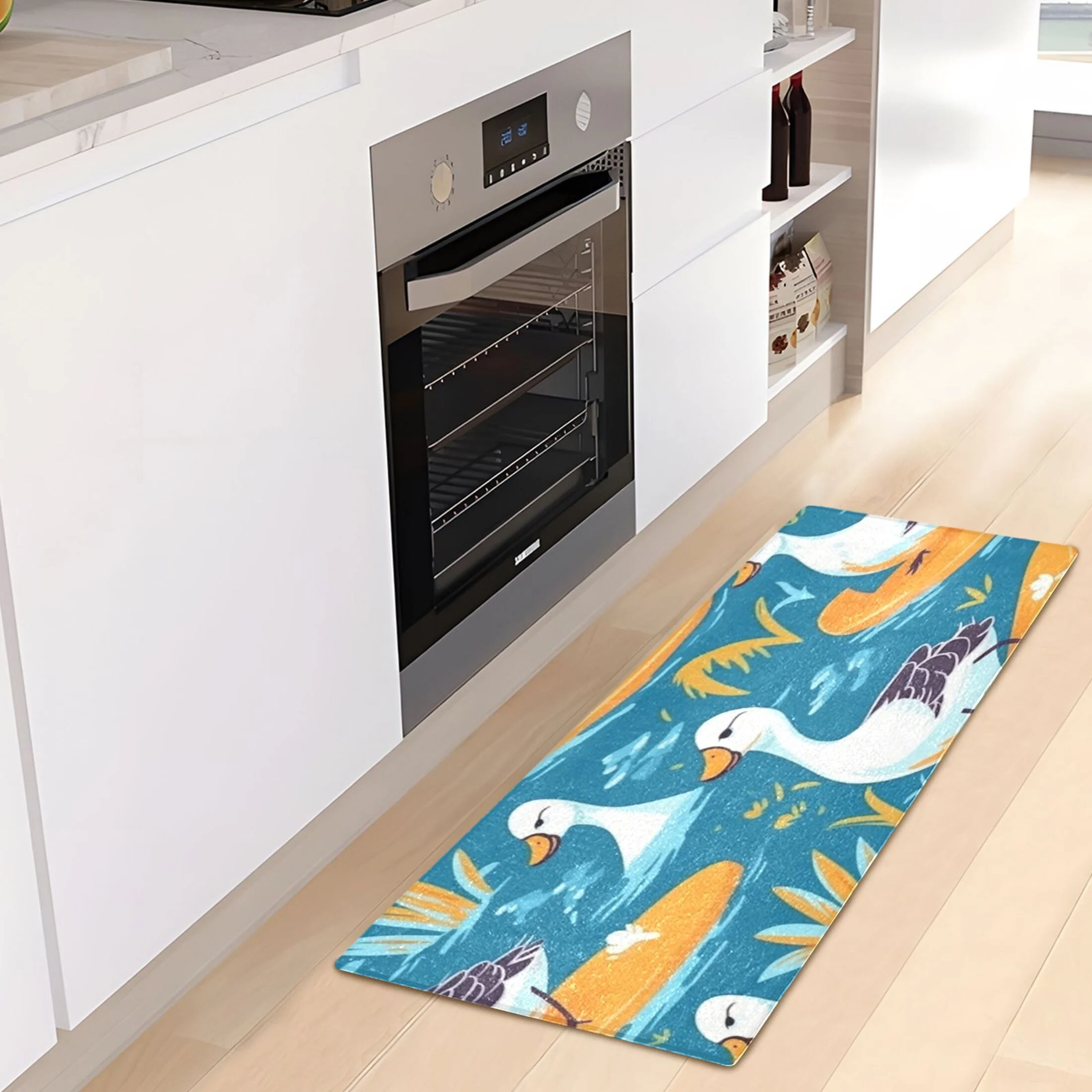 Duck Swimming Luxury Kitchen Rug Non Slip Bathroom Plush Mat Shaggy Bedroom Carpet 39