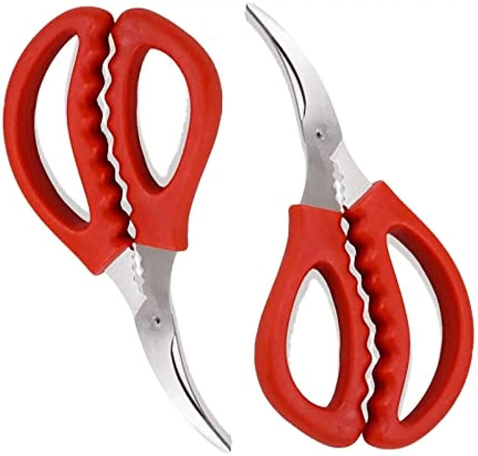 2 Pack Seafood Scissors,Seafood Fish Crab Shrimp Lobster Scissors Stainless Steel Shears for Kitchen Tools