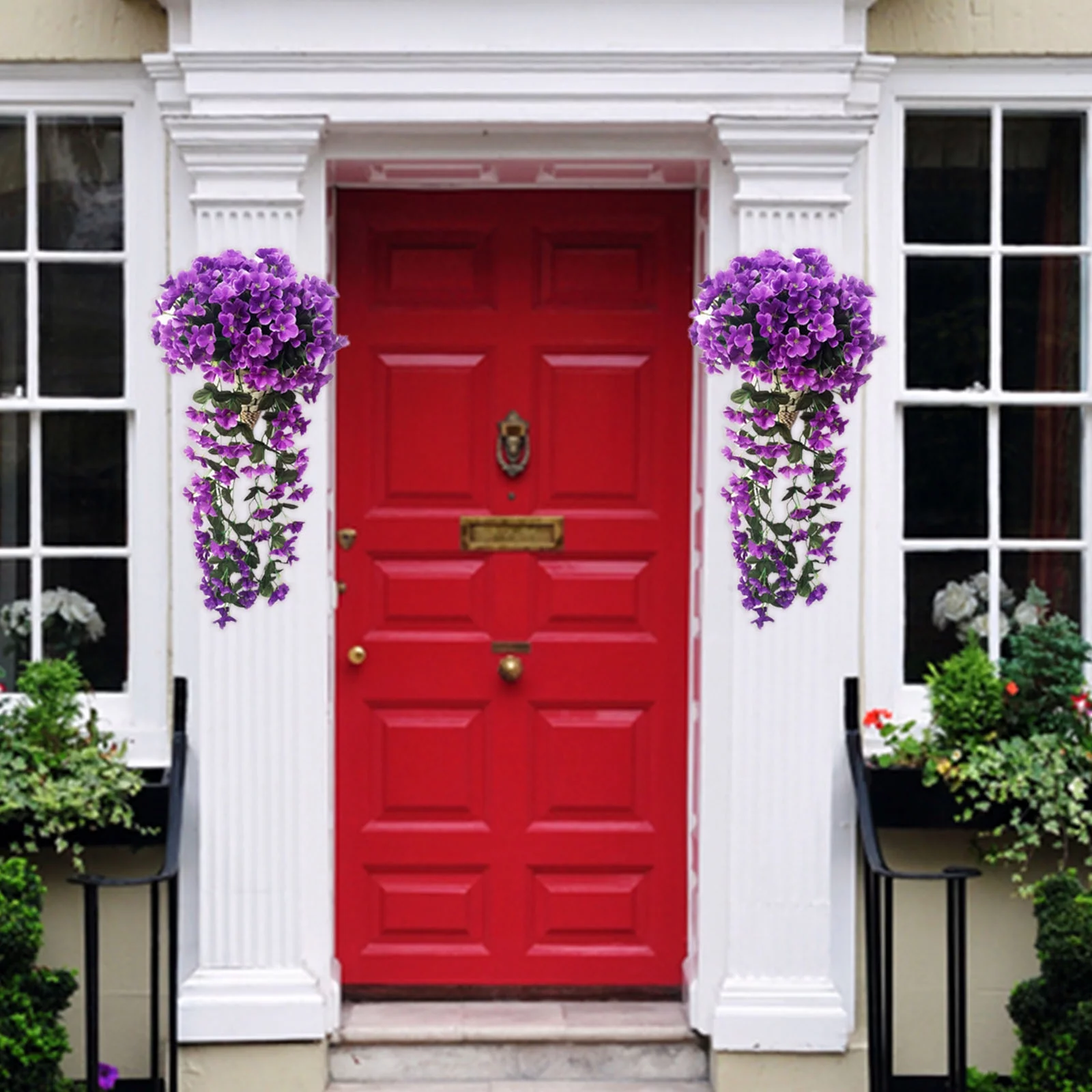 1 Pcs Artificial Vines Flower Wall Hanging Rattan Flower Home Decor For Wall Indoor Outdoor Hanging Baskets Wedding Garland Decor Hanging Basket Flowers Living Room