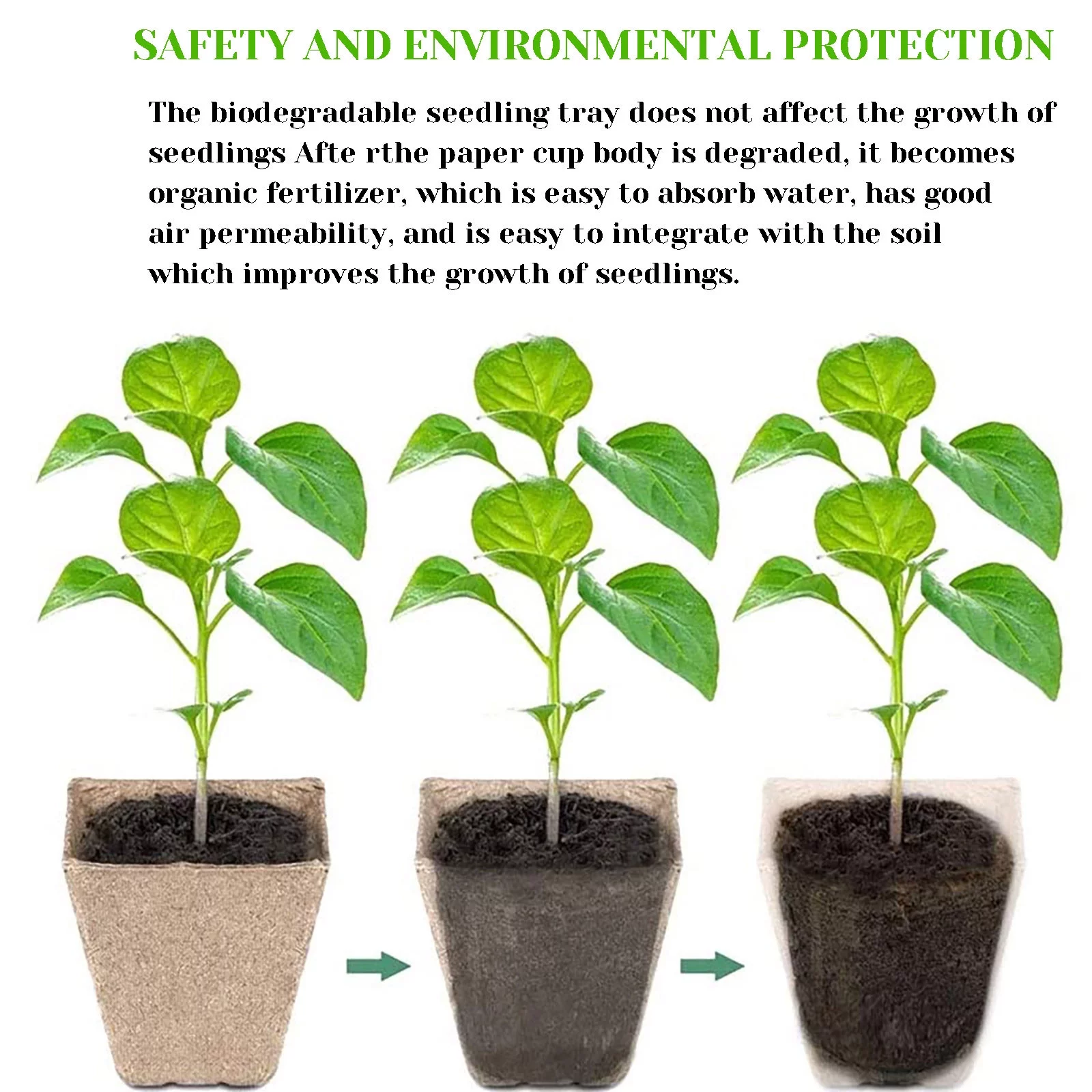 Peat Pots Seed Trays Seedling Pots Germination Trays 10 Cells