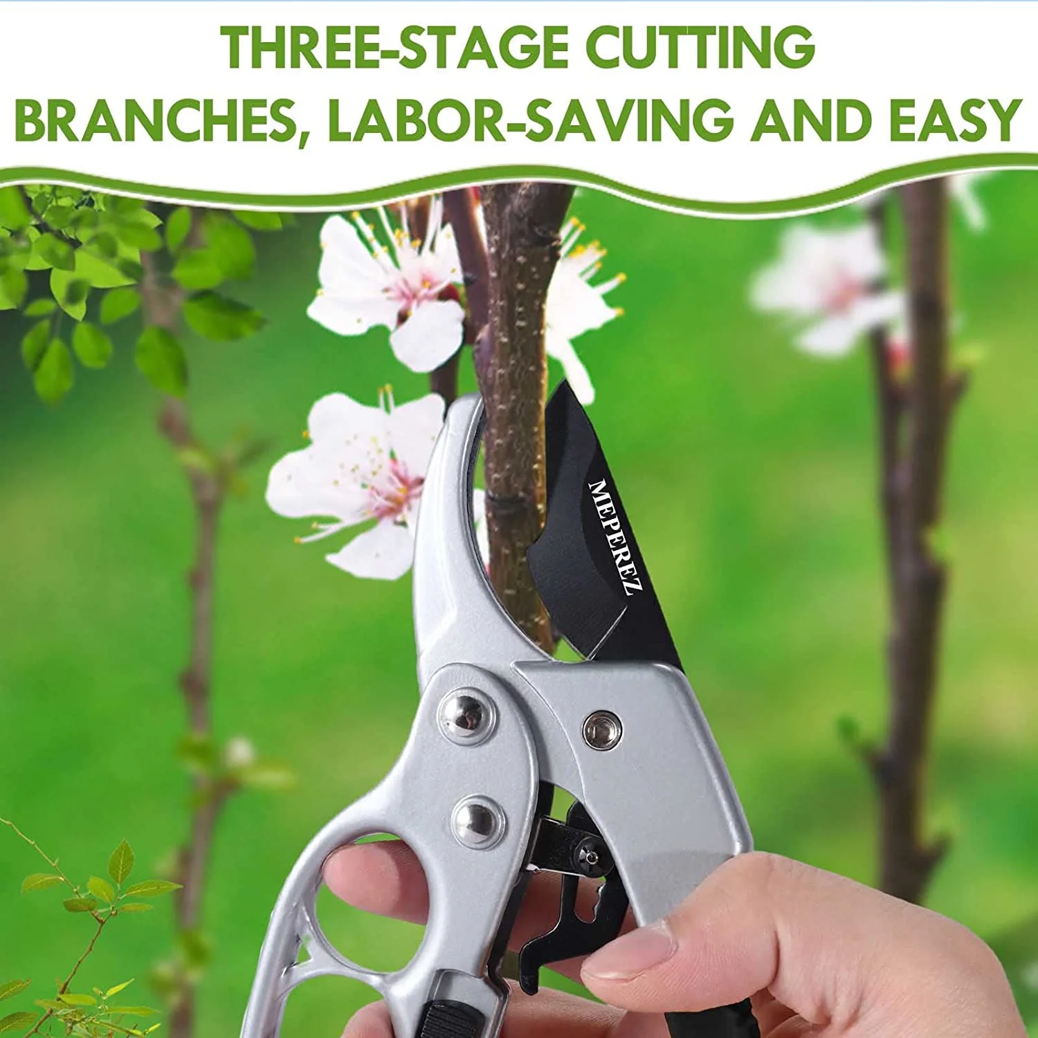 premium garden clippers, work 3 times easier, arthritis weak hand snips (pruner-black)
