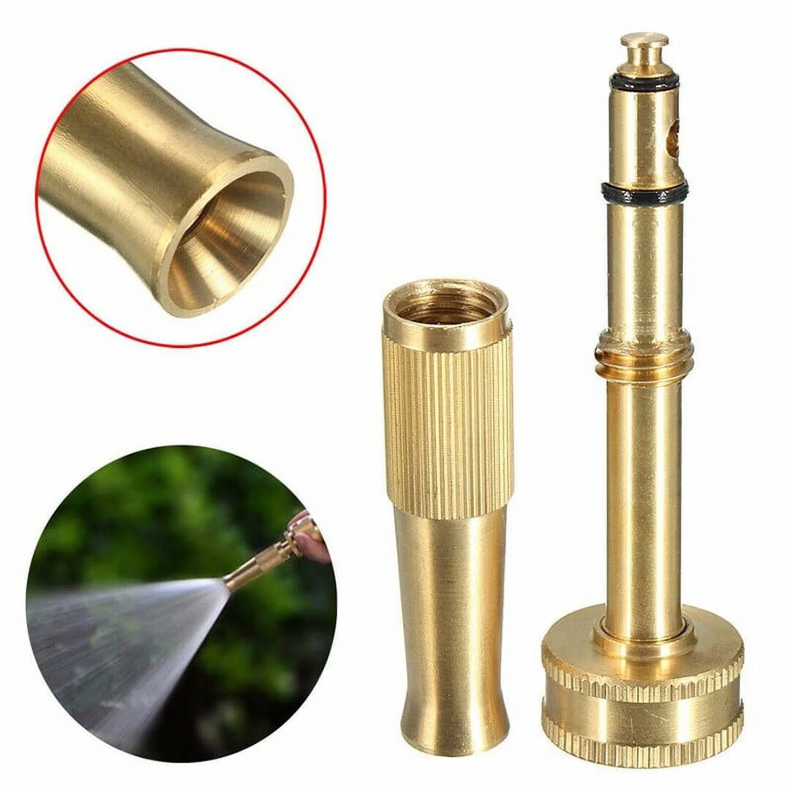 Bluelans 3/4inch High Pressure Hose Pipe Brass Spray Head Garden Watering Sprayer Nozzle