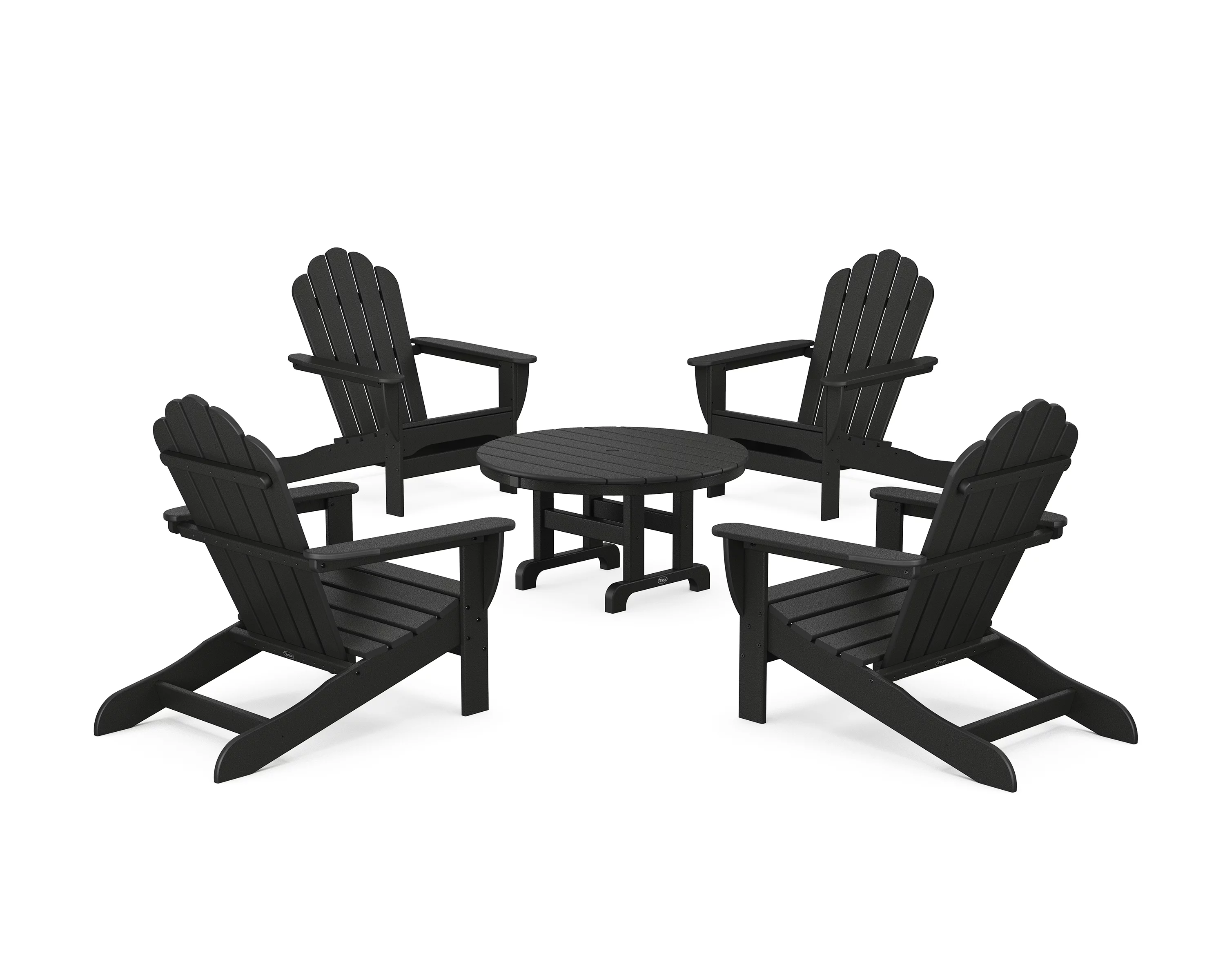 Trex® Outdoor Furniture™ 5-Piece Monterey Bay Oversized Adirondack Chair Conversation Group in Charcoal Black