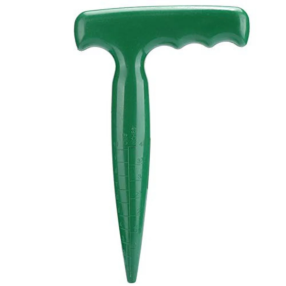 Oumefar 5Pcs Handheld Plastic Transplanting Widger Planting Tools Dibber Soil Digger Hole Punch Sowing Seeds Dispenser Garden Supplies Grip Seedling Puncher