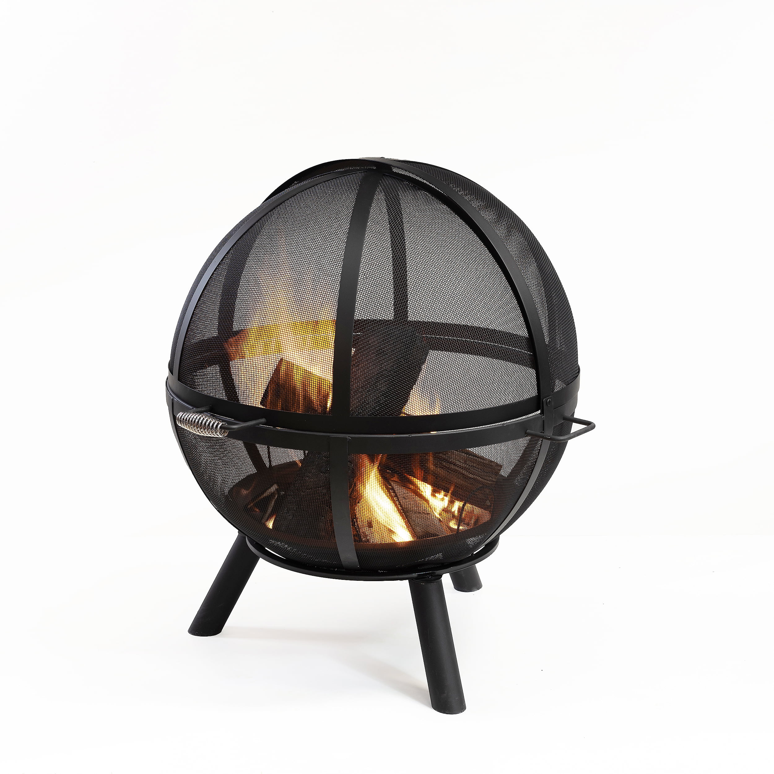 Deko Living COB10508 34 in. Diameter Outdoor Steel Woodburning Sphere Fire Pit