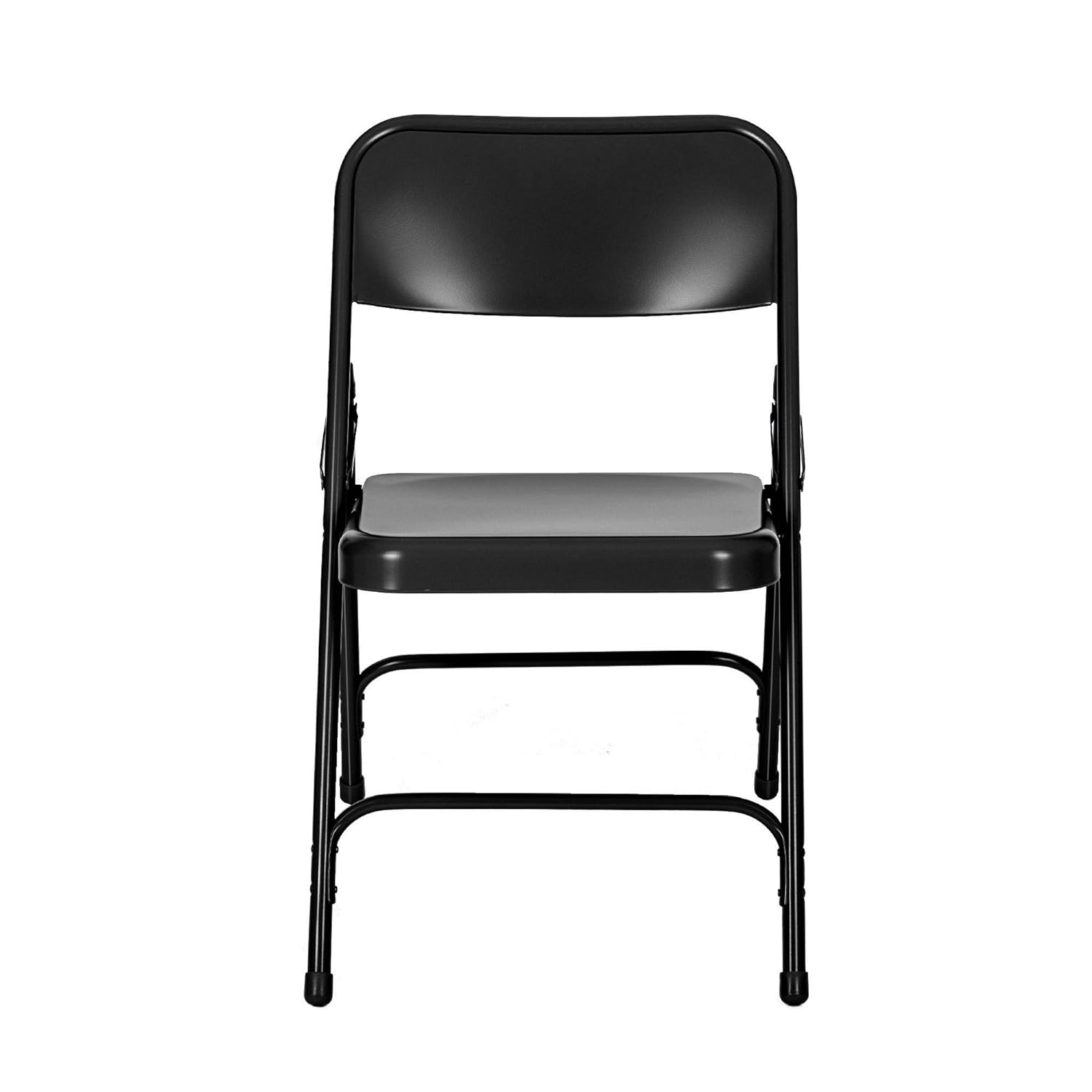Heavy Duty Double Hinge Steel Folding Chair, Black
