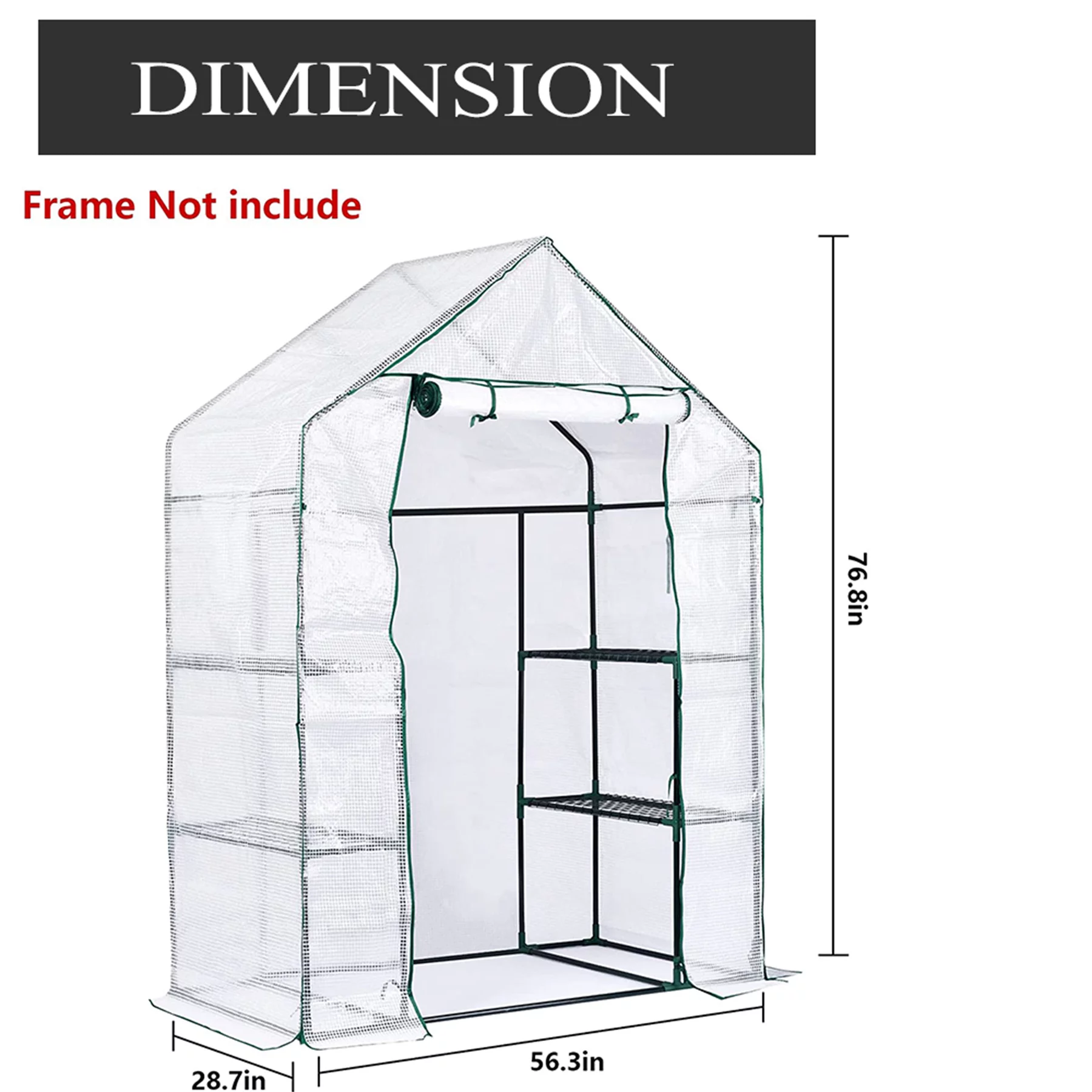 Walk in Greenhouse Replacement Cover (No Frames Include)