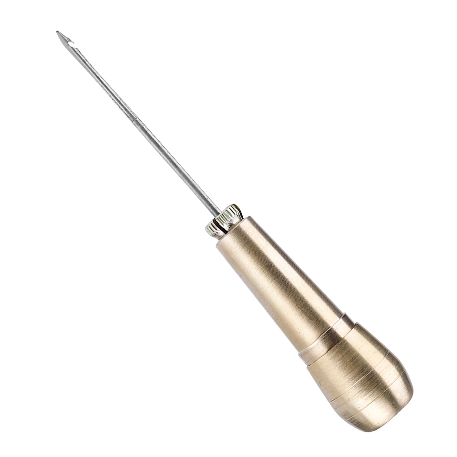 Telituny Copper Handle Needles-3 Needles Copper Handle Sewing Awl Leather Shoe Repair Tool
