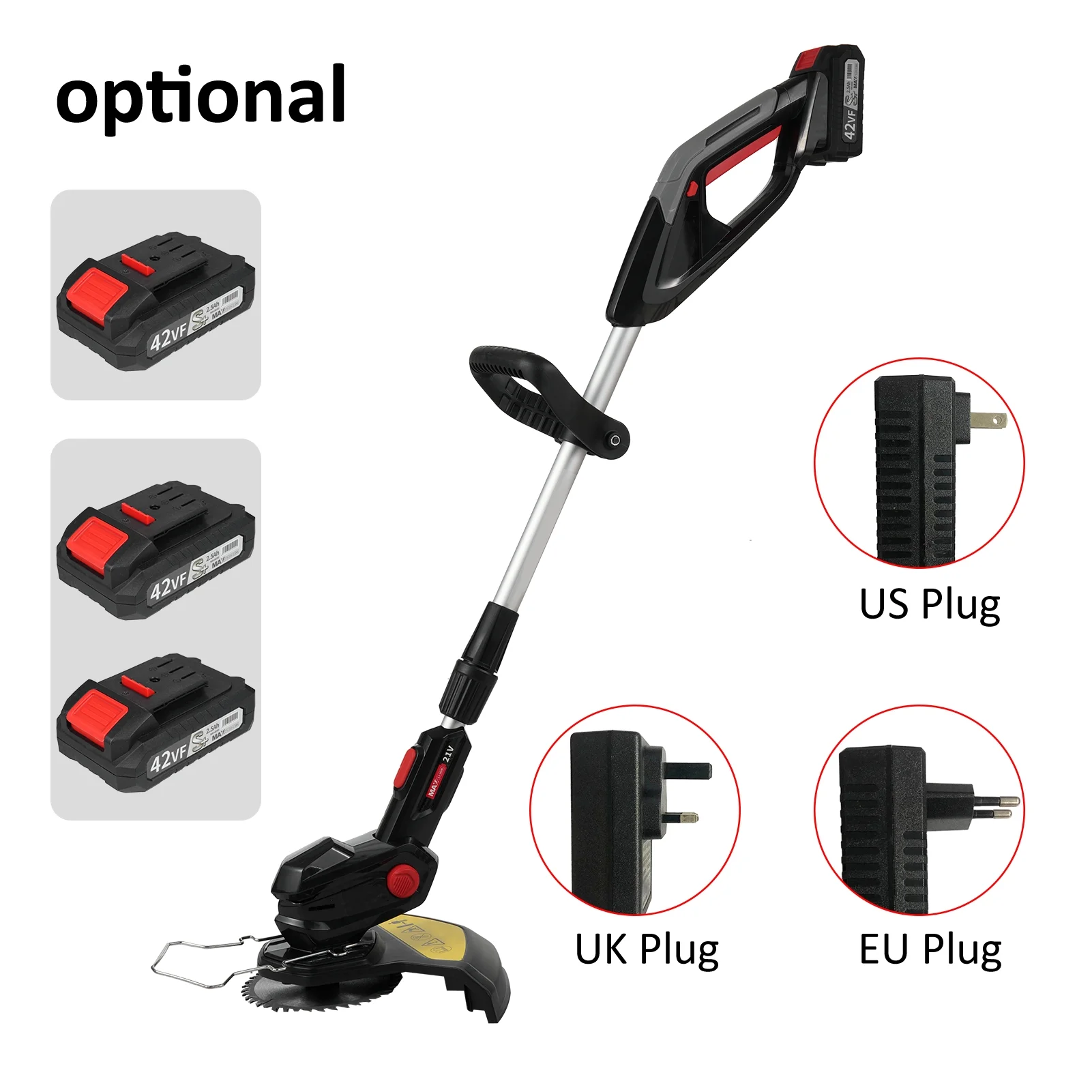 Blusea 21V String Trimmer Grass Trimmer/Edger/Mini-Mower with 2500mAh Battery