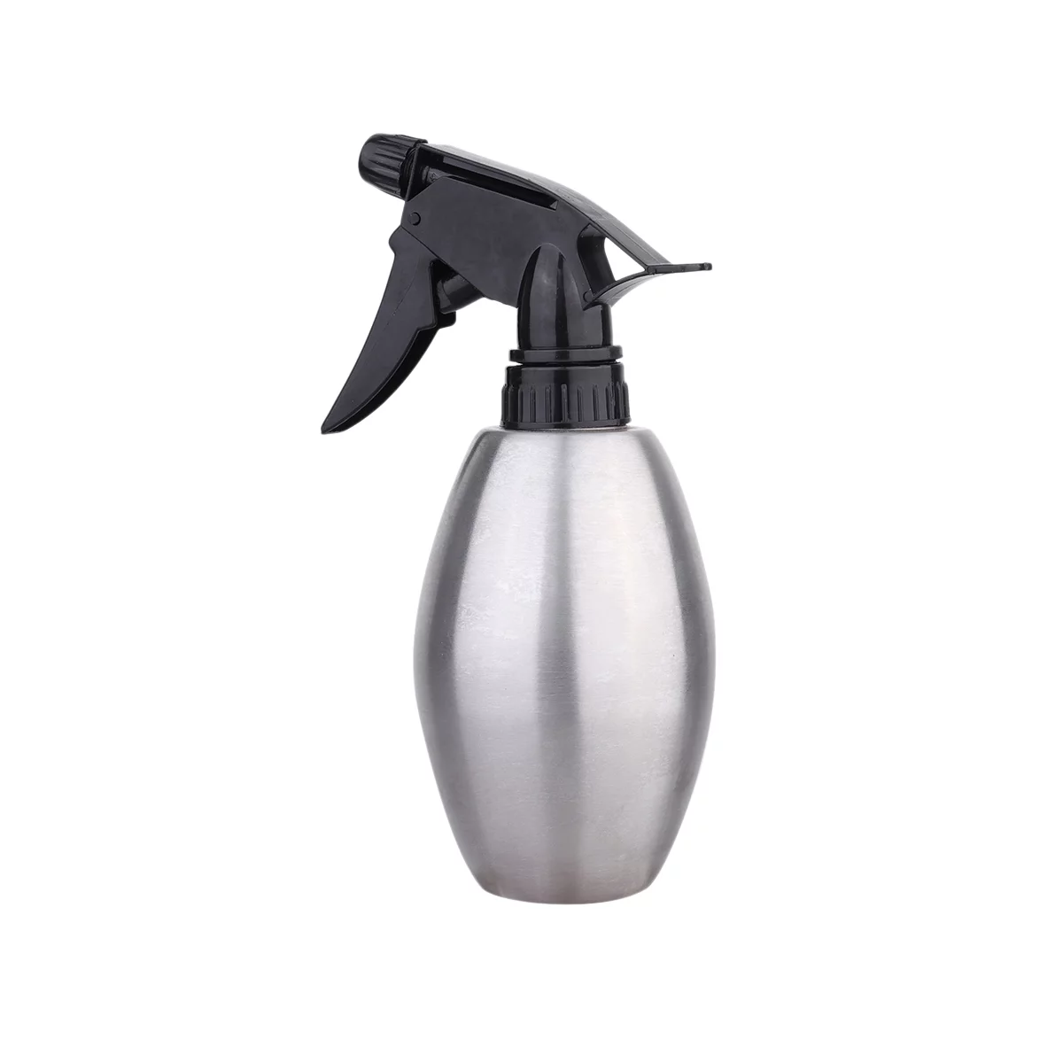 Gongxipen 1PC 310ml Black Nozzle Stainless Steel Watering Bottle Small Sprayer Green Plant Watering Can Water Sprinkler Garden Tool (Olive Shape)