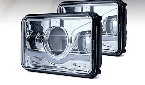 1982-1988 VW Scirocco 4x6 H4651 H4652 H4656 H4666 LED PROJECTOR DRL Chrome Crystal Square Sealed beam Headlights Car Truck Conversion